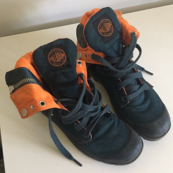 palladium orange boots